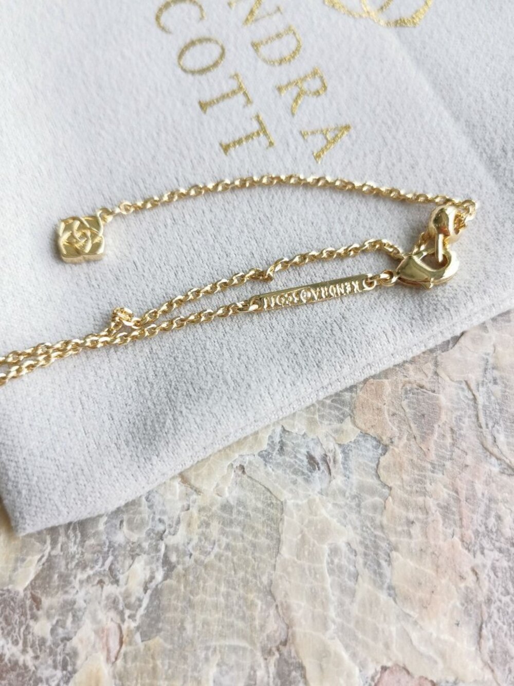 Elisa Gold Crystal Ivory Mother-of-Pearl Necklace - Picture 4 of 4